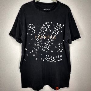 YoungLAThe Flock Short Sleeve Tee Shirt, Black, Size Small